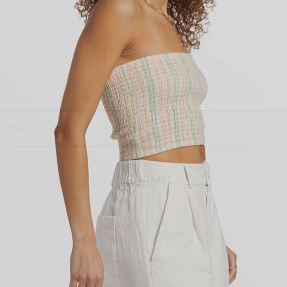 BILLABONG - Keep It Simple Smocked Crop Top - Picture 3 of 9